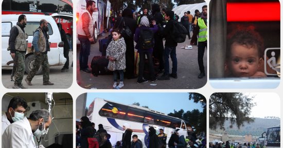 جهود الدبلوماسية تنجح فى الحفاظ على أبناء الوطن.. السفارة المصرية بدمشق تتمكن من إخراج المحتجزين المصريين من الغوطة ومن مخيمات الإيواء.. إجراءات سريعة لعودة العائلات للقاهرة.. والمواطنون يقدمون الشكر للخارجية