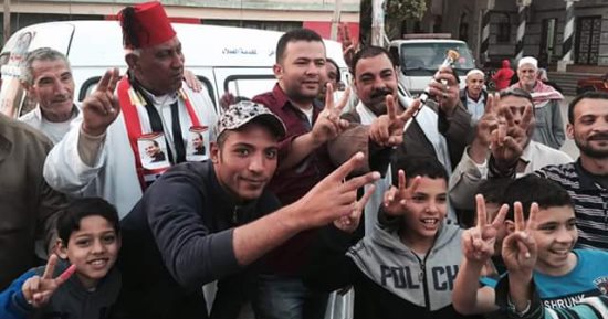بدء الاحتفالات بفوز الرئيس عبد الفتاح السيسي بفترة رئاسية ثانية فى دمياط