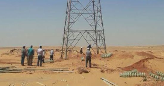 إعادة الكهرباء لمدينة أبو سمبل عقب إصلاح أبراج الضغط العالى 