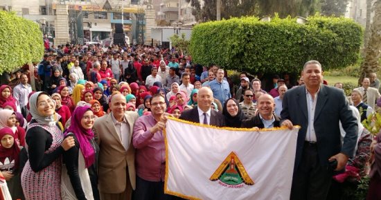 صور.. جامعة بنها تنظم احتفالية كبرى لفوز الرئيس السيسى