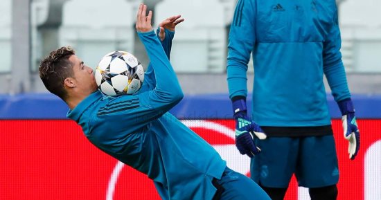 صور.. رونالدو يتألق فى التدريب الأخير لريال مدريد قبل مواجهة يوفنتوس  