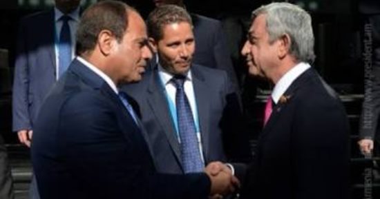 رئيس أرمينيا يهنئ السيسي بفوزه فى انتخابات الرئاسة 