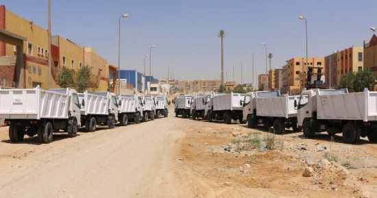وصول 10 سيارات نظافة قلاب جديدة كدفعة ثانية لتوزيعها على المراكز بالمنوفية