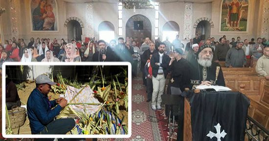 صور.. طقوس وعادات أقباط مصر فى أسبوع الآلام.. البداية برفع زعف النخيل لعدة ساعات فقط وجناز عام للجميع.. تعليق الشارات السوداء خلال صلاة البصخة.. ممنوع التقبيل من الأربعاء للسبت.. "افطار  الخل" فى الجمعة العظيمة