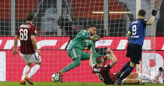 فيديو.. التعادل يحسم ديربى ميلان والإنتر فى قمة الدوري الإيطالي