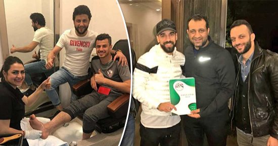 3 صور تفجر براكين الغضب ضد نجوم الكرة.. "ونش" الزمالك يستعد للمقاصة بجلسة باديكير ويعلن: "بتعالج من عين سمكة".. انتهاء رحلة عبد الله السعيد بالأهلى بصورة مع نجل مرتضى..وصالح جمعة يتجاهل التعادل ويحتفل مع الهضبة