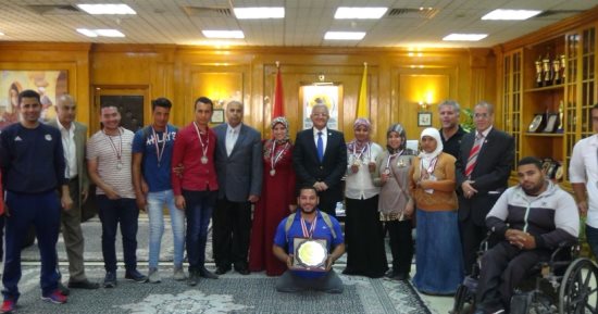 ‏ طلاب متحدى الإعاقة بجامعة المنيا يحصدون 12 ميدالية  