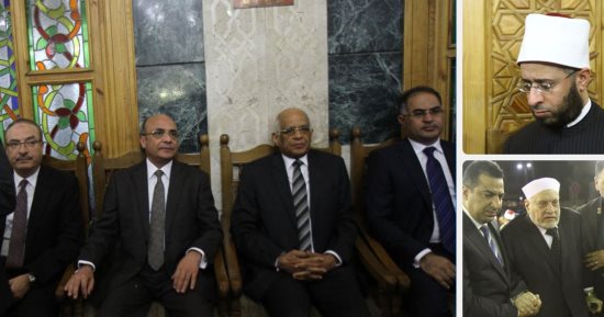 وزراء ونواب وشخصيات عامة فى عزاء زوجة وكيل البرلمان