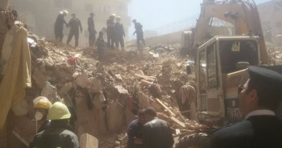 الداخلية: عقار الإسكندرية المنهار مكون من 7 طوابق بمساحة 850 مترا