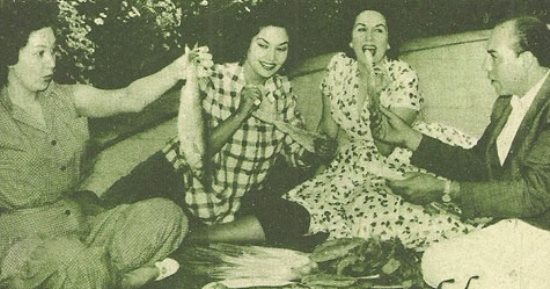  هكذا كان يحتفل نجوم زمن الفن الجميل بعيد شم النسيم مع الفسيخ..صور