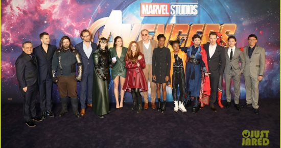 اليزابيث أولسن وتوم هولاند فى العرض الخاص لفيلم Avengers: Infinity War
