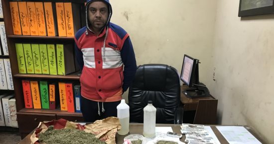 سقوط عاطل وراء تصنيع مخدر الفودو قبل ترويجه 3 كيلو بالشرابية