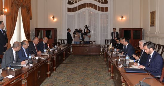 فيديو.. سامح شكرى: بحثت مع الوزير القبرصى تعزيز الأمن والسلم فى المتوسط