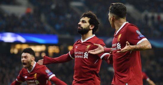 ليفربول يحتفل بأرقام محمد صلاح وفيرمينو القياسية فى دورى الأبطال