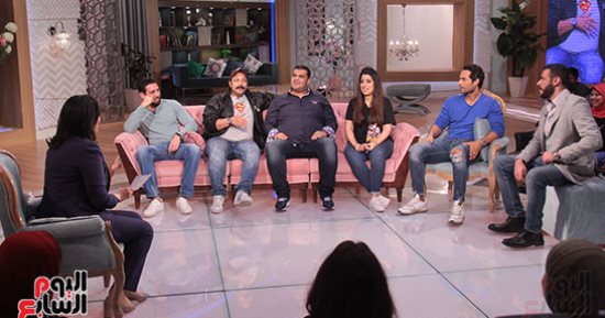 صور .. منى الشاذلى تنهى حلقة صناع فيلم "على بابا" اضطراريا بسبب فتحى وثروت