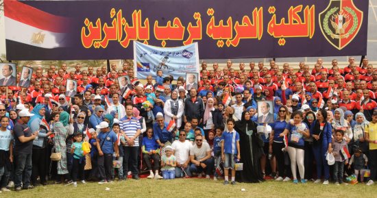 الكلية الحربية تشارك فى تنظيم ماراثون رياضى لأطفال التوحد