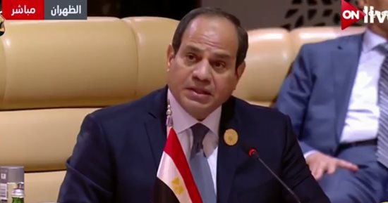 السيسى: نحتاج استراتيجية شاملة للأمن القومى وإعادة تأسيس العلاقات مع الجيران