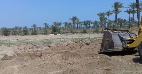 إزالة حالتى تعد على مساحة 360 مترا فى كفر البطيخ بدمياط