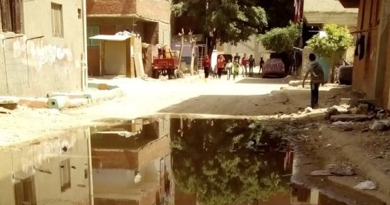 شكوى من غرق شوارع مدينة الصلب الجديدة بمياة الصرف الصحى لأكثر من أسبوعين