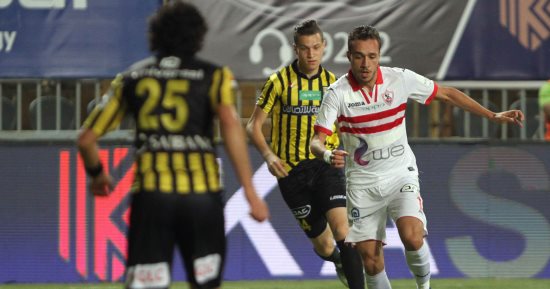 صور.. التعادل السلبى يحسم الشوط الأول بين الزمالك والمقاولون