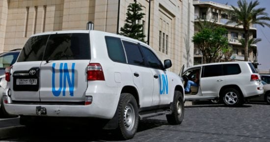 صور.. وفد منظمة الأسلحة الكيميائية يستعدون للذهاب إلى دوما السورية