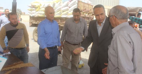 صور .. مساعد محافظ كفر الشيخ يتفقد صوامع القمح 