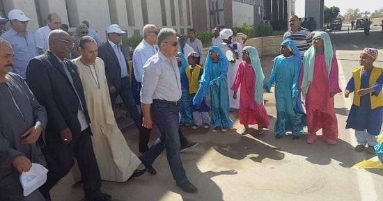 صور.. وفد البرلمان يصل مطار أبو سمبل بحضور المحافظ