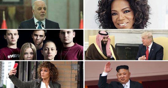 محمد بن سلمان فى قائمة التايم الأمريكية لأكثر 100 شخصية تأثيرا فى العالم 2018.. ترامب والعبادى ضمن القائمة.. زعيم كوريا الشمالية وقادة آسيا يدخلون لأول مرة.. وطلاب مدرسة فلوريدا وأوبرا وجينفر لوبيز ضمن التصنيف