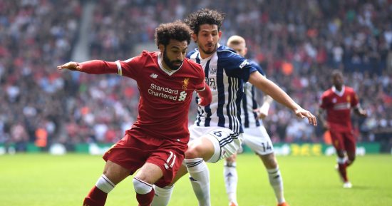 ملخص لمسات محمد صلاح وأحمد حجازى فى مباراة ليفربول ووست بروميتش