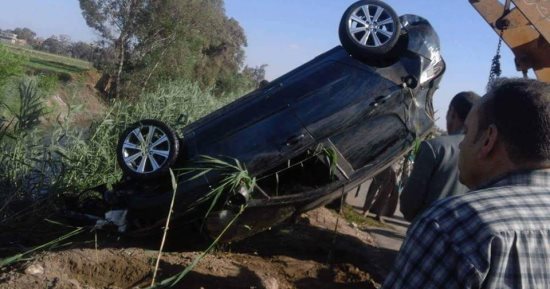 إصابة 3 أشخاص فى انقلاب سيارة ملاكى بالدقهلية