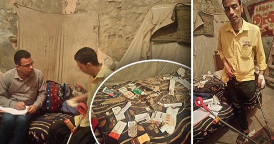 صور.. حسنى "أربعينى" مبتور القدم ومصاب بالسكر.. يعيش وحيدا بغرفة إيجارها 200 جنيه فى الجيزة ودخله الثابت 50 جنيها شهريا.. قدم على المعاش أكثر من مرة والرد: مرفوض.. ويؤكد: "أنا عاوز اشتغل مش عاوز أمد إيدى لحد"
