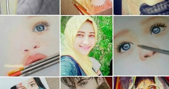 "دينا" تبدع فى رسم لوحات الباستيل والفايبر و كاستل (صور)