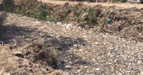 أهالى قرية شبرا بابل بالمحلة يطالبون المسئولين بتطهير مصرف ملوث.. صور