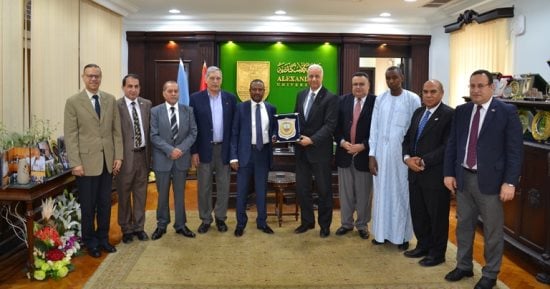 جامعة الإسكندرية تستقبل نائب رئيس جامعة التشاد لبحث سبل التعاون