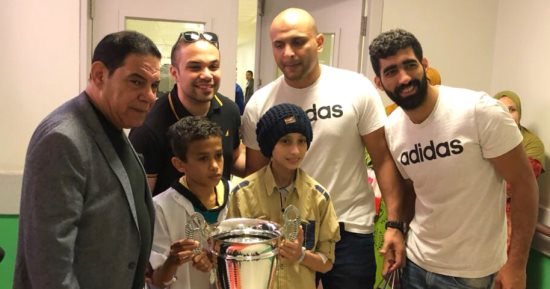 مستشفى 57357 يحتفل بفوز فريق يد الزمالك بلقب السوبر 
