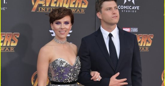 صور.. أول ظهور رسمى لـ"سكارليت جوهانسون" وخطيبها فى فيلم Avenger