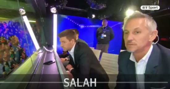 شاهد.. احتفال جيرارد بأهداف محمد صلاح أمام روما فى آنفيلد