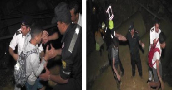 فيديو.. لحظة إنقاذ أجهزة الأمن للطلاب الـ 21 المحتجزين بسبب السيول