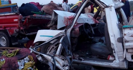 مصرع شخص وإصابة 8 آخرين فى حادث تصادم بالبحيرة