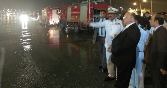 صور.. مدير أمن القاهرة يتفقد الحالة المرورية ويوجه بسرعة شفط مياه الأمطار