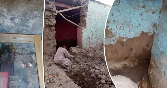 صور.. "قارة" أسوان على موعد مع كارثة بسبب تسريب الصرف للمنازل.. الأهالى: المياه أسقطت المنازل وصدعت الجدران.. و"المشروع متوقف منذ 2014 لعدم وجود محطة رئيسية.. ورئيس المدينة: الشركة مسئولة عن التنفيذ