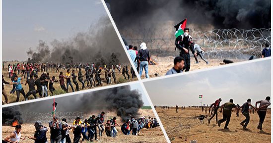 "لأول مرة" فلسطينيون يجتازون السياج الفاصل بين غزة والأراضى المحتلة.. قناصة الاحتلال تقتل 3 شبان وتصيب 400 آخرين فى جمعة "الشباب الثائر".. وتعزيزات عسكرية ضخمة تنتشر على الشريط الحدودى استعدادا لـ"يوم النكبة"