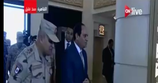 الرئيس السيسي يصل مقر انعقاد الندوة التثقيفية للقوات المسلحة
