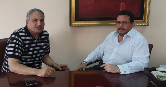 أحمد إبراهيم يسجل حلقات من برنامج سلامتك على الطريق على الشرق الأوسط