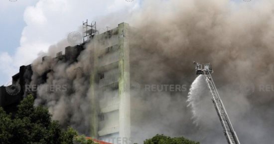 صور.. مصرع 7 أشخاص فى حريق مصنع بشمال تايوان