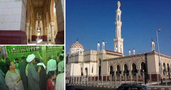 صور.. مسجد عبد الرحيم القنائى قبلة السياحة الإسلامية بقنا.. مساحته 12 ألف متر.. آلاف الزائرين فى ليلة نصف شعبان للاحتفال بمولده.. التحطيب والمرماح ورقص الخيل على الطبول وحلقات الذكر أشهر طقوس الليلة الختامية