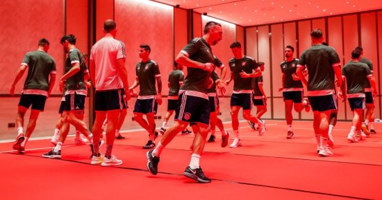 بايرن ميونخ يتدرب فى الفندق استعدادا لمباراته ضد ريال مدريد.. صور