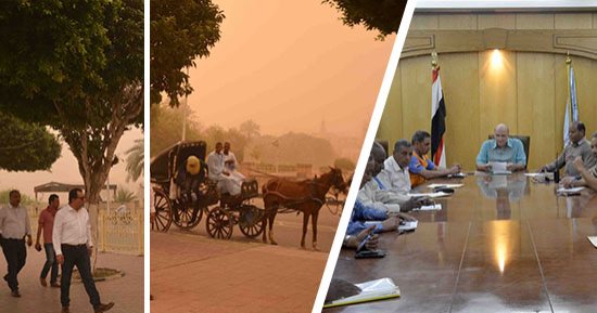 صور.. محافظات مصر تواصل رفع الطوارئ لمواجهة الطقس السيئ.. الأقصر وأسوان تسجلان 14 حريقا.. عودة حركتى الملاحة النهرية والمرور بالطرق الزراعية والصحراوية.. والمنوفية وقنا والسويس والدقهلية يستعدون لمجابهتها