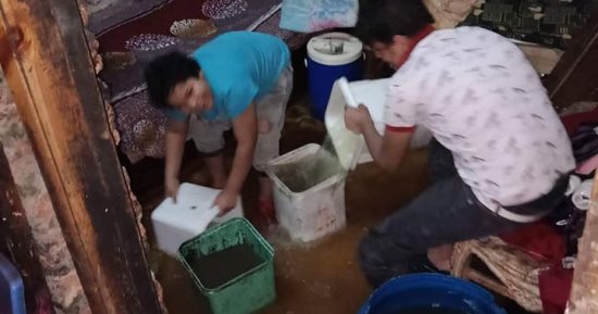 مياه جوفية تهدد سكان منطقة دير القديس سمعان فى منشأة ناصر