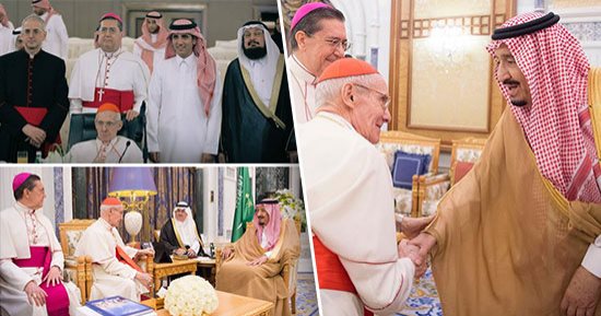 فيديو وصور.. السعودية تفتح قلبها لحوار الأديان.. الفاتيكان ورابطة العالم الإسلامى توقعان اتفاقية لبناء الكنائس بالمملكة.. يتفقان على إنشاء لجنة عمل تجتمع كل عامين.. والعاهل السعودى يؤكد أهمية نبذ العنف والتطرف